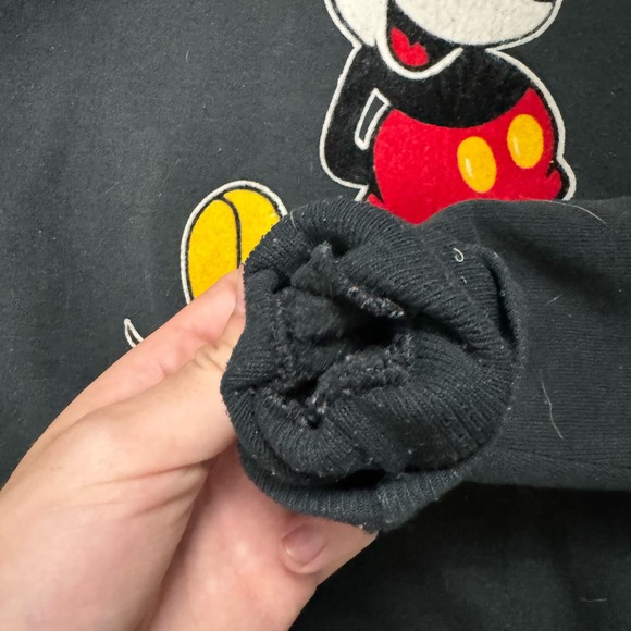 Disney Mickey Mouse 80s Vintage Black Red Yellow Crewneck - Picture 6 of 7